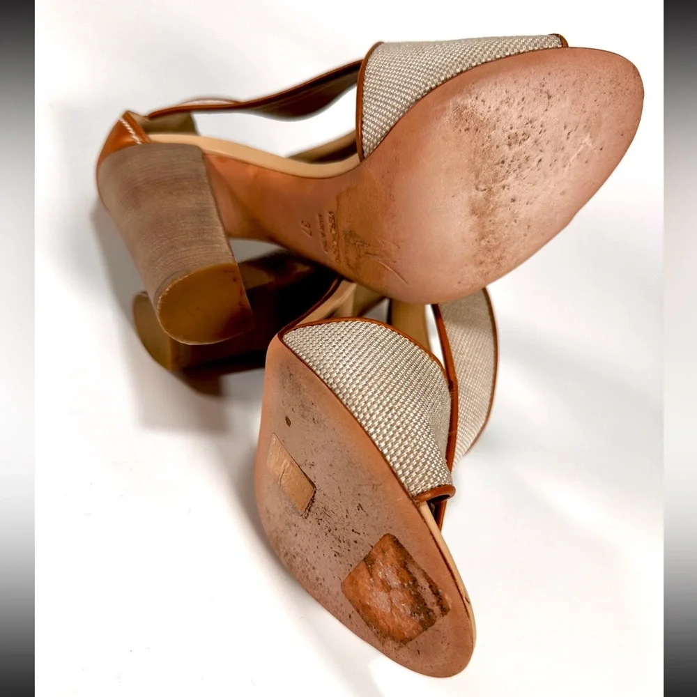 Giuseppe Zanotti Canvas and Leather Heel Sandals - Picture 9 of 14